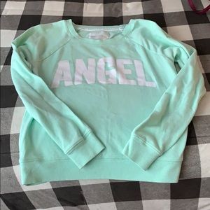 Long sleeve green crew neck